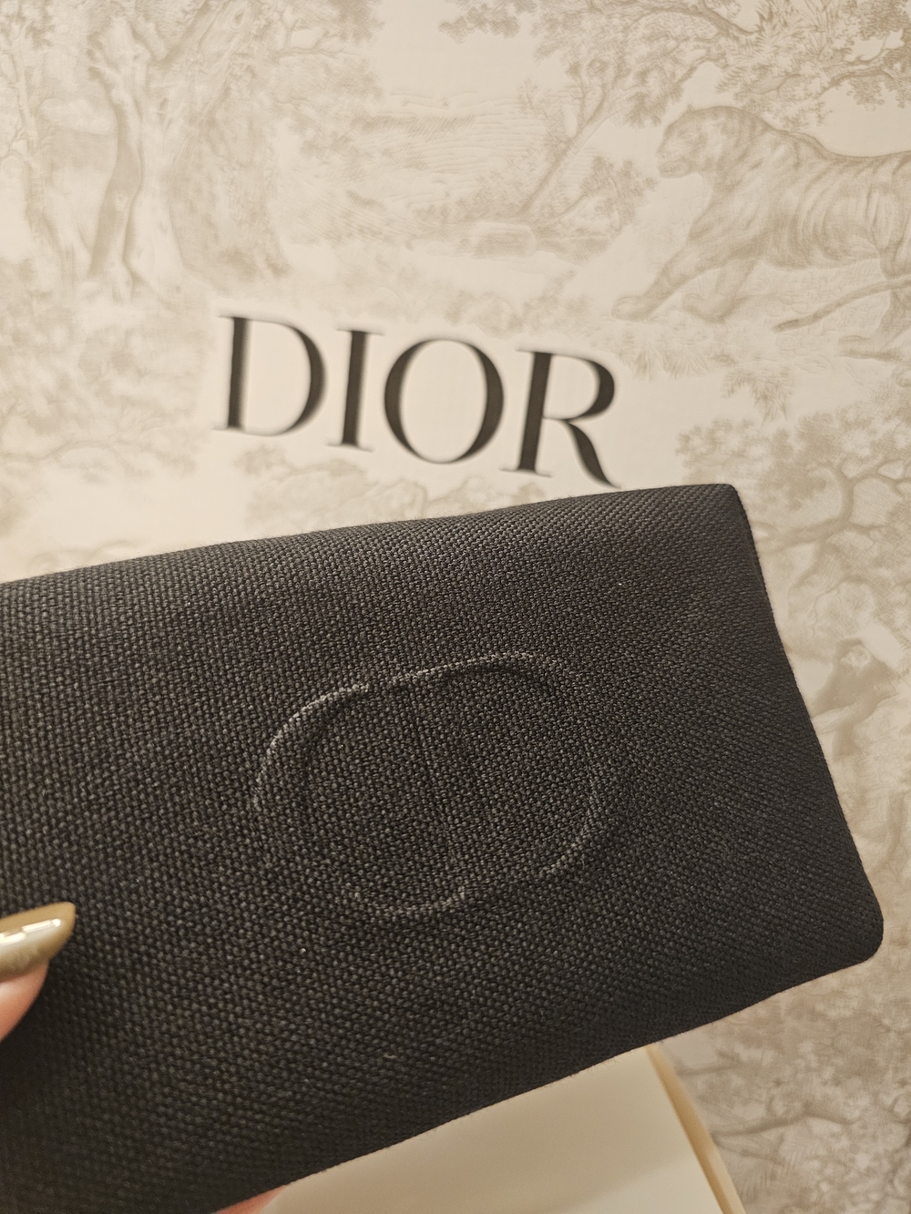 ✨️Christian Dior GWP Black Fabric Cosmetic Pouch ✨BRAND NEW